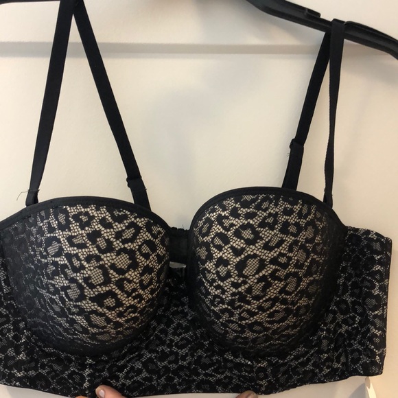 Freya multi-way long line Bustier Bra | Blk “Wilder” 36DD | straps/strapless NWT - Picture 10 of 11
